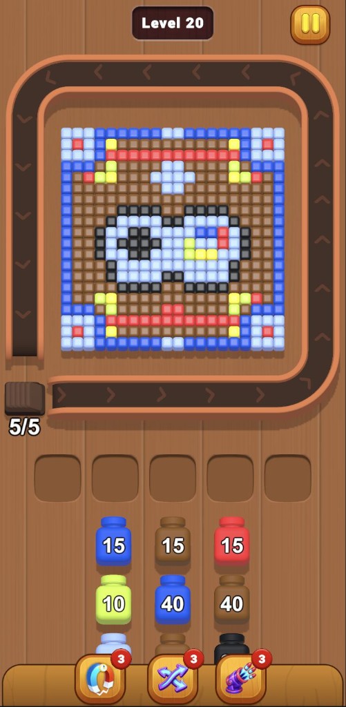Lumi Cube Rail Mosaic — Level 50 heart puzzle